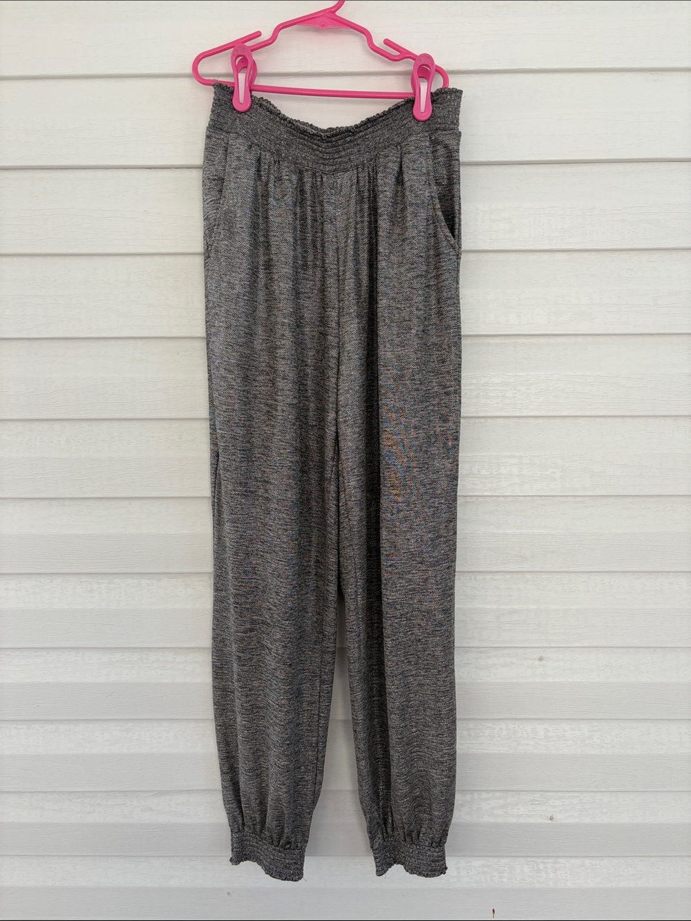 Anthropologie XSP Gray Harem Pants Pocket Tapered Boho Lounge Pants